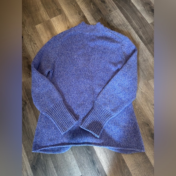 J. Jill Purple Cardigan Sweater Ribbed Knit country cottage chunky size L fall - Picture 3 of 11